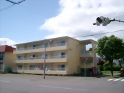 帯広市白樺16条の賃貸アパート外観