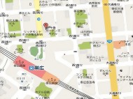 帯広市西2条の貸事務所地図